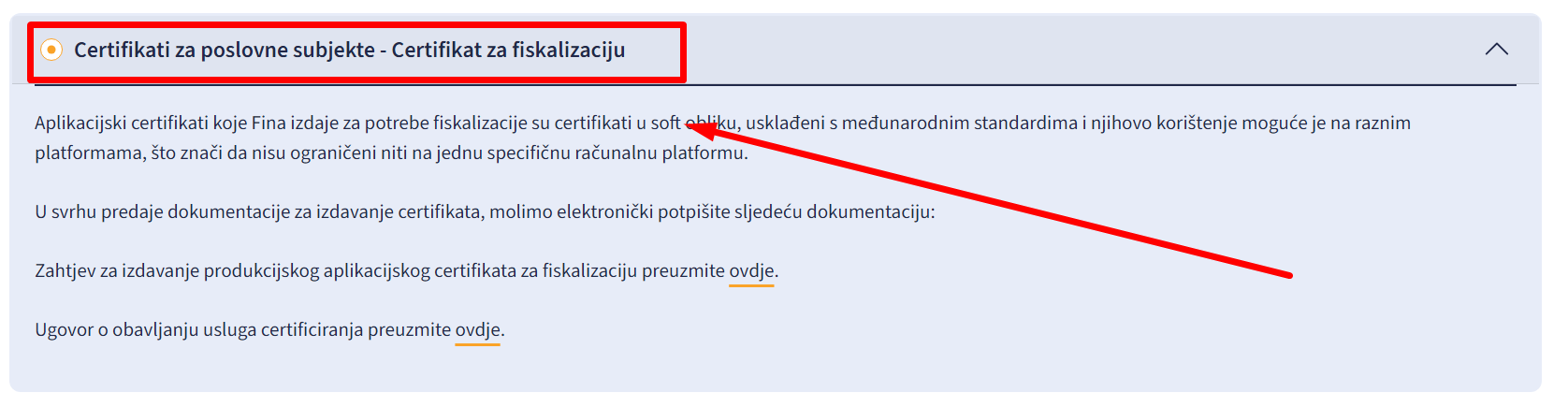 Certifikat za fiskalizaciju